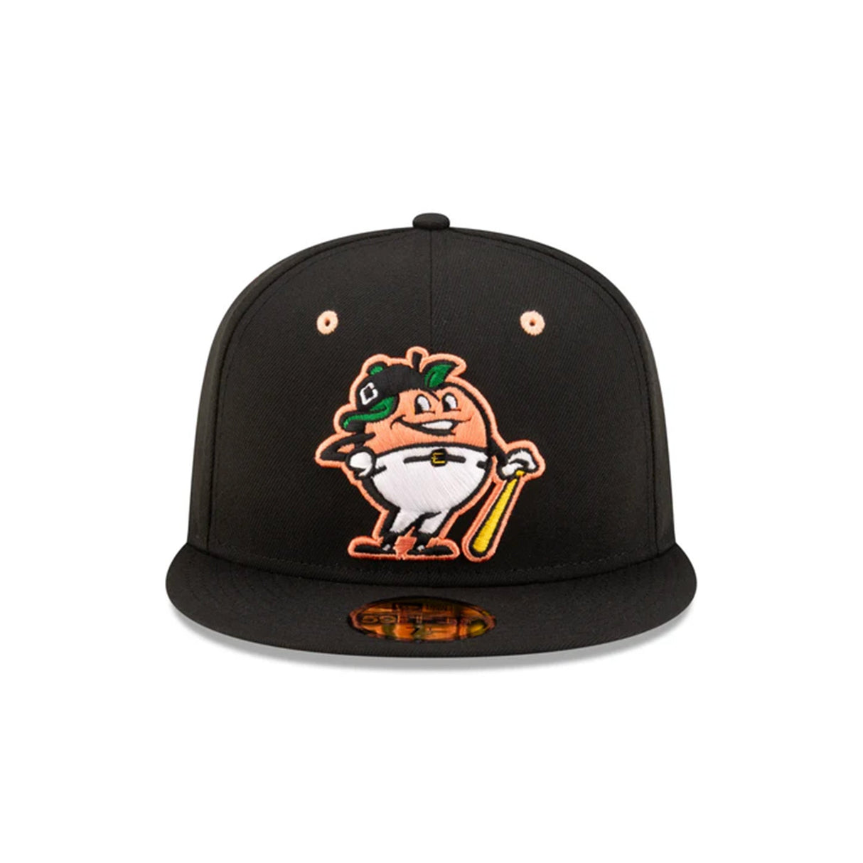 Columbus Clingstones Alternate Mascot Black 59FIFTY Fitted Hat - New Era - 232605405501