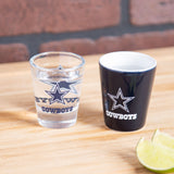 Dallas Cowboys 4-Piece Ceramic and Glass 2oz. Shot Glass Set - EG Collective - 801946180081