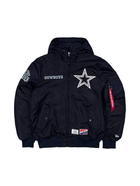 Dallas Cowboys Alpha Industries L - 2B Hooded Bomber Jacket - New Era - 