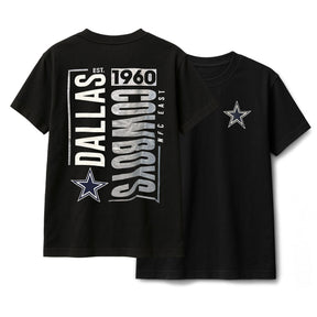Dallas Cowboys Black New Era 2 - Hit Boxy T-Shirt - New Era - 