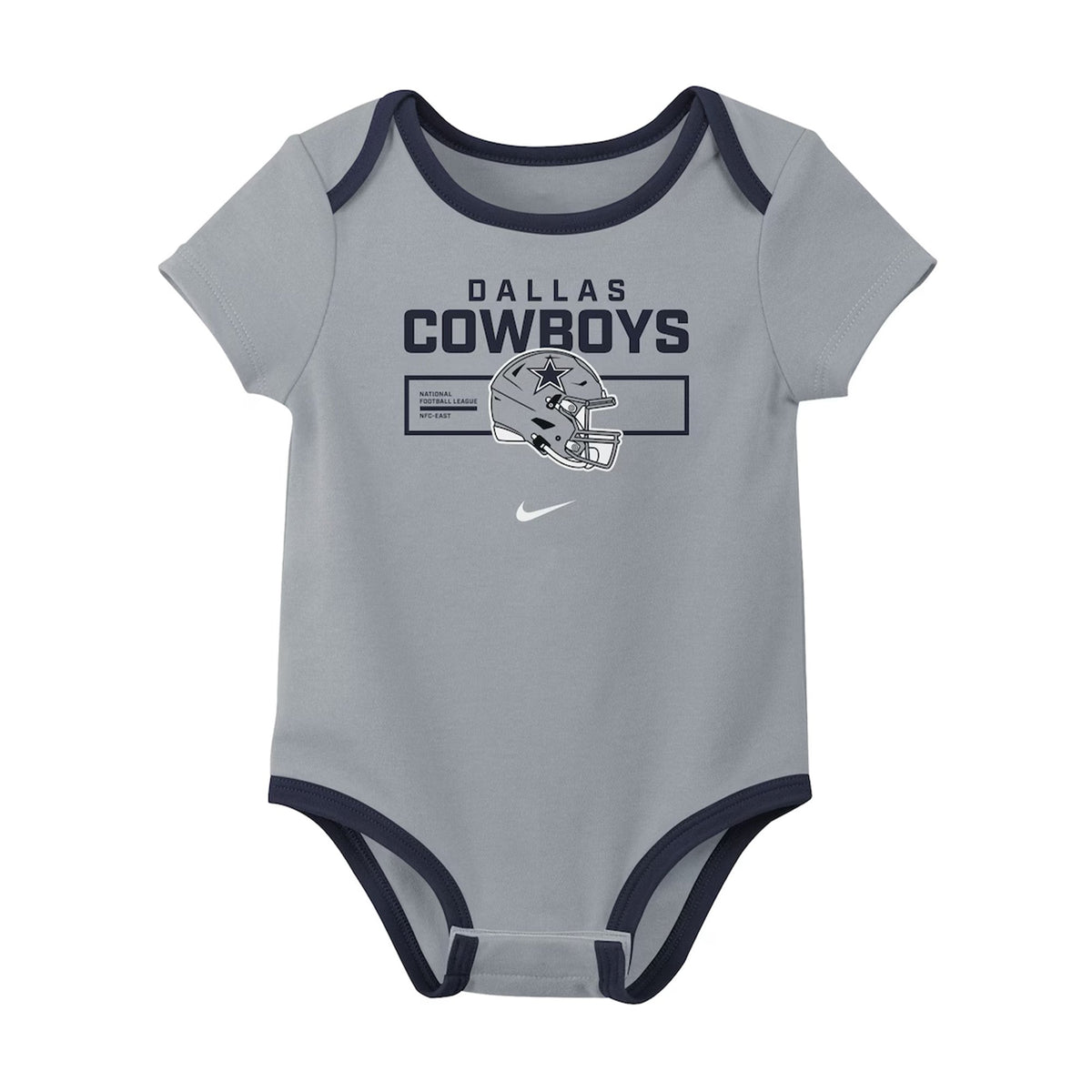 Dallas Cowboys Infant All Day Play Navy & Gray 3-Piece Bodysuit Set - NFL - 24160211201