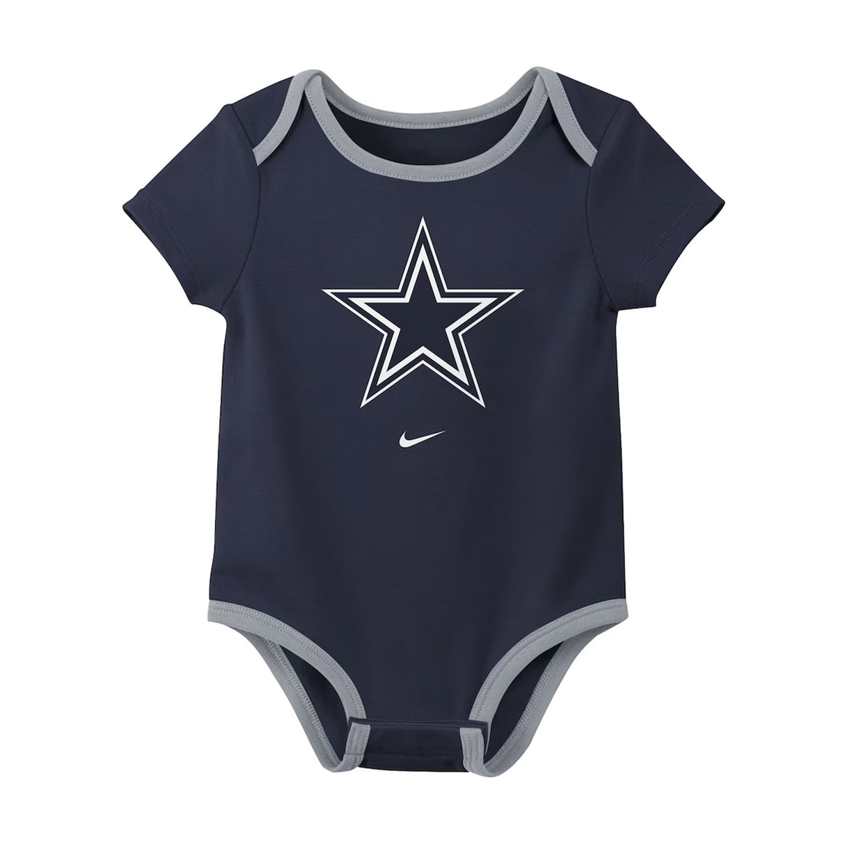 Dallas Cowboys Infant All Day Play Navy & Gray 3-Piece Bodysuit Set - NFL - 24160211201