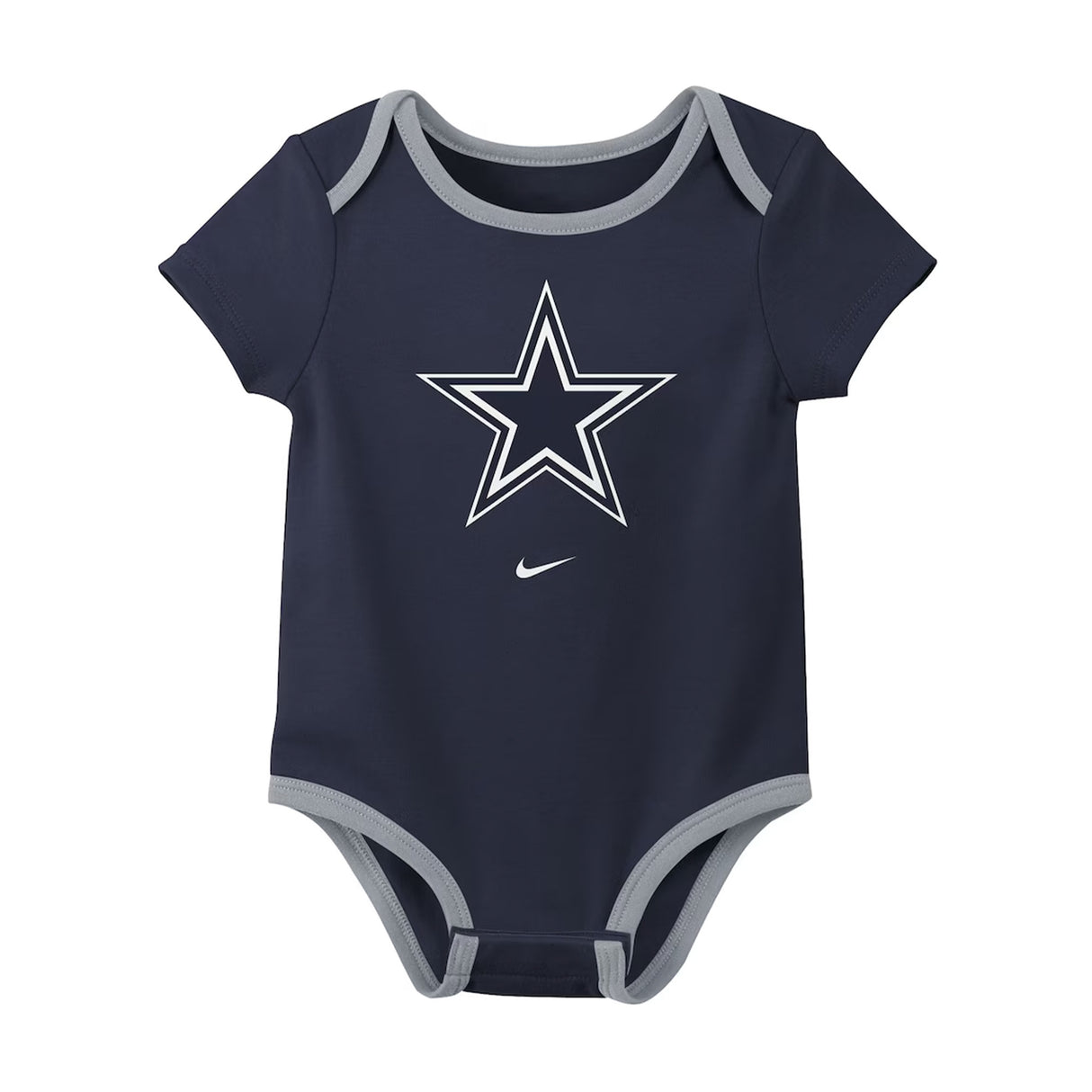 Dallas Cowboys Infant All Day Play Navy & Gray 3-Piece Bodysuit Set