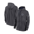 Dallas Cowboys Nike Anthracite Club Full-Zip Hoodie - New Era - 230590111201