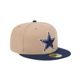 Dallas Cowboys Tan and Navy 59FIFTY Fitted Hat - New Era - 23481011201