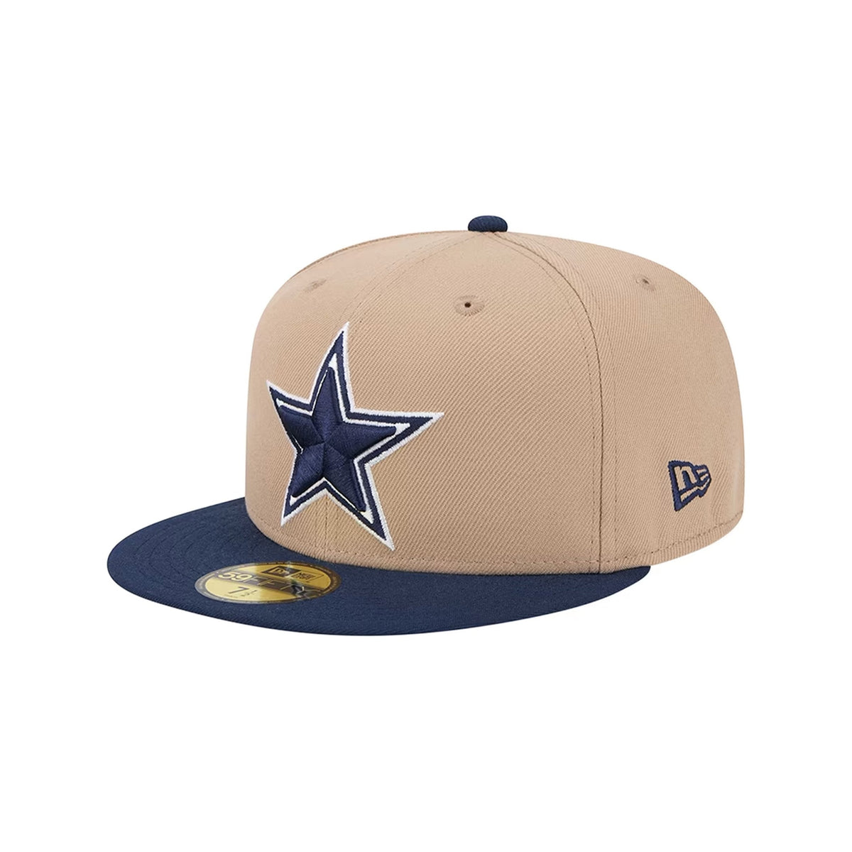 Dallas Cowboys Tan and Navy 59FIFTY Fitted Hat - New Era - 23481011201