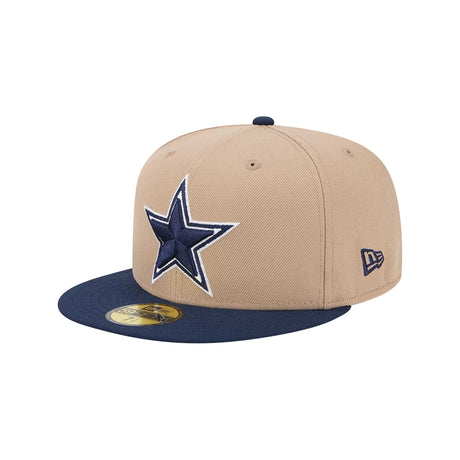 Dallas Cowboys Tan and Navy 59FIFTY Fitted Hat - New Era - 23481011201