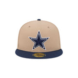 Dallas Cowboys Tan and Navy 59FIFTY Fitted Hat - New Era - 23481011201