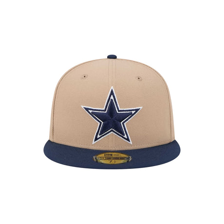 Dallas Cowboys Tan and Navy 59FIFTY Fitted Hat - New Era - 23481011201