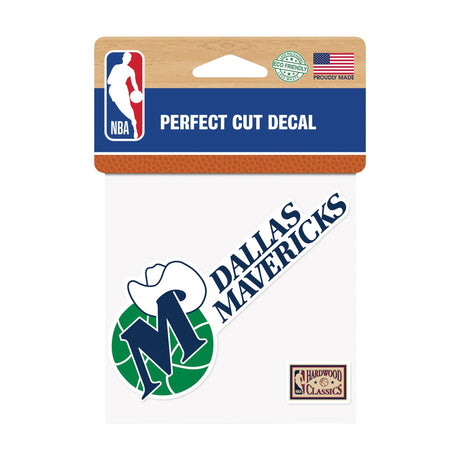 Dallas Mavericks Hardwood Classics Retro Logo 4x4 Perfect Cut Decal - Wincraft - 3210218