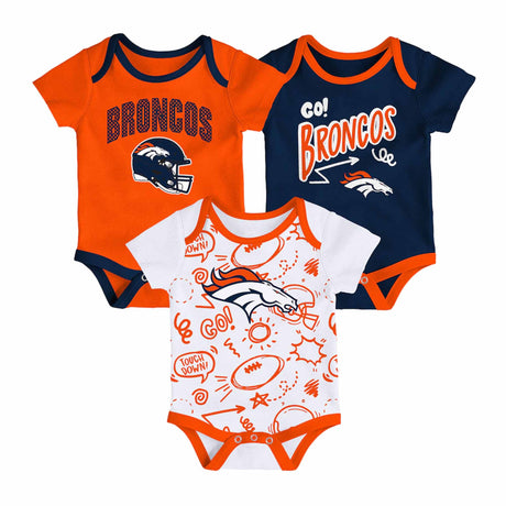 Denver Broncos Infant All Day Play 3 - Piece Bodysuit Set - NFL - 24330110501