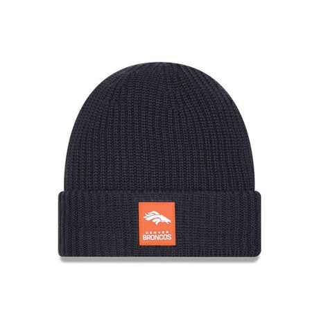Denver Broncos Navy Cuffed Knit Beanie - New Era - 