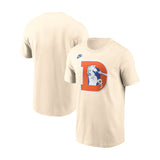 Denver Broncos Vintage - Style Prime Logo Beige T-Shirt - Nike - 23160110501