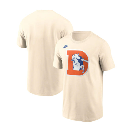 Denver Broncos Vintage - Style Prime Logo Beige T-Shirt - Nike - 23160110501