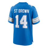 Detroit Lions Amon - Ra St. Brown 14 Blue Nike Game Player Jersey - Nike - 2304401119101