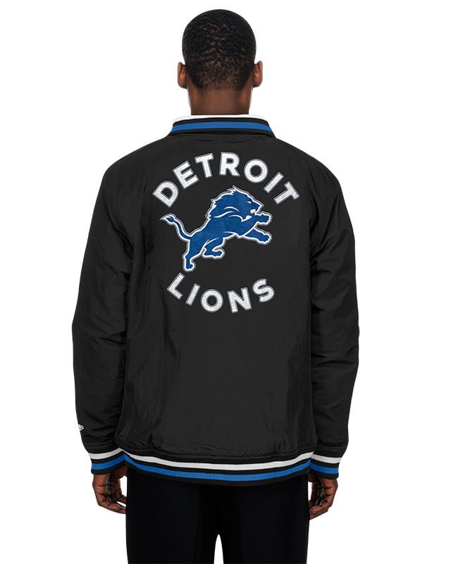 Detroit Lions Throwback Full - Zip Jacket – Black - New Era - 