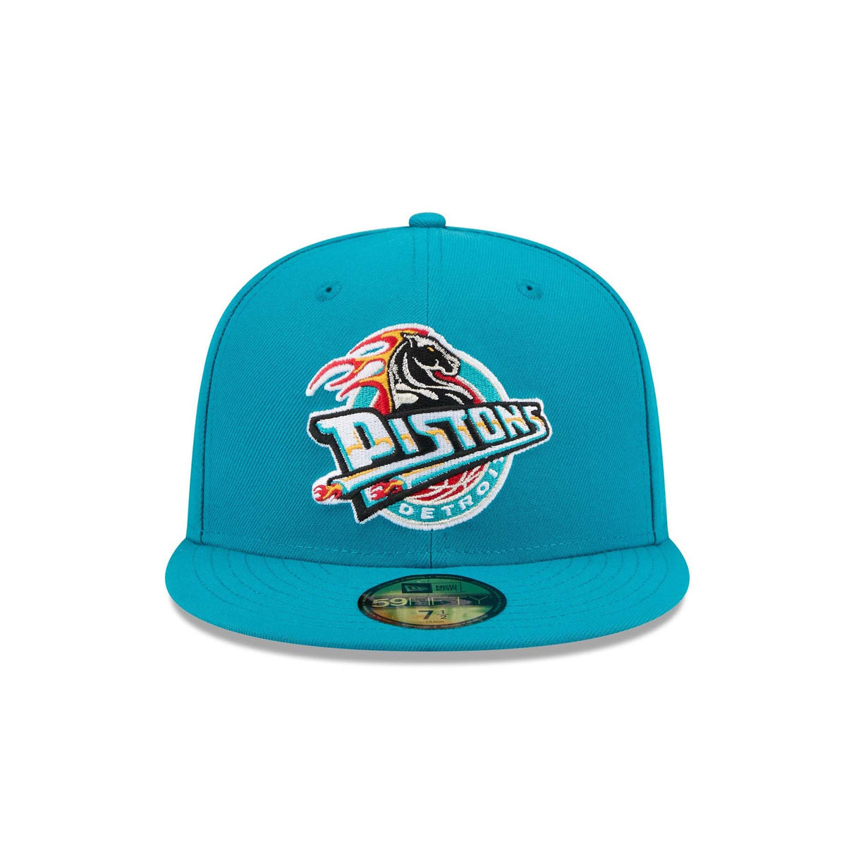 Detroit Pistons Hardwood Classic Teal 59FIFTY Fitted Hat - New Era - 23440322201