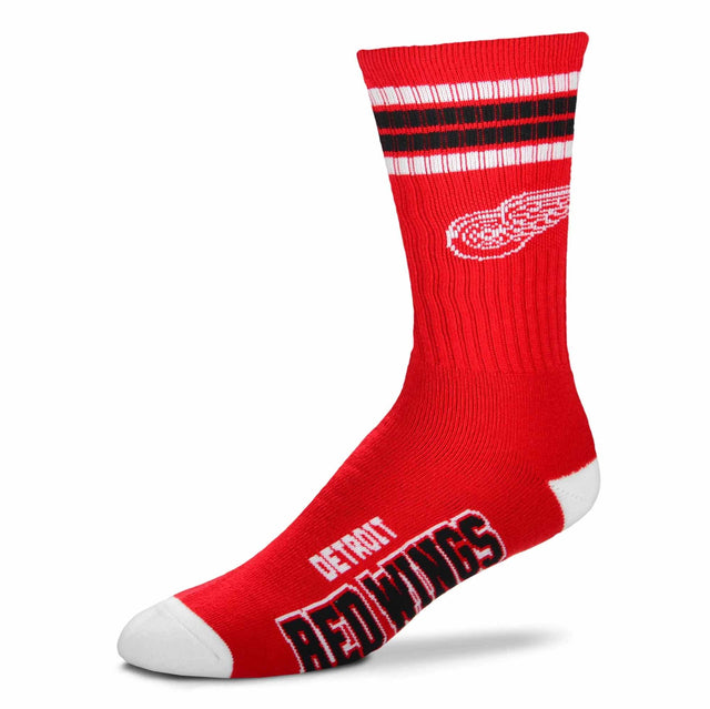 Detroit Red Wings 4-Stripe Deuce Performance Crew Socks - For Bare Feet - '15283314