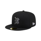 Detroit Tigers Basic Black & White Logo 59FIFTY Fitted Hat - New Era - 23011142701