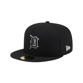 Detroit Tigers Basic Black & White Logo 59FIFTY Fitted Hat - New Era - 23011142701