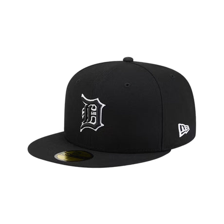 Detroit Tigers Basic Black & White Logo 59FIFTY Fitted Hat - New Era - 23011142701