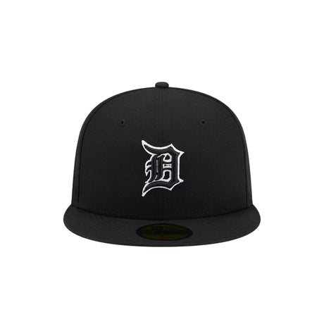 Detroit Tigers Basic Black & White Logo 59FIFTY Fitted Hat - New Era - 23011142701