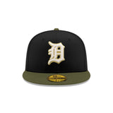 Detroit Tigers Inverse "Field Issue" Black & Olive 59FIFTY Fitted Hat - New Era - 