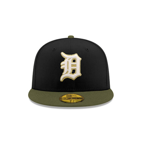 Detroit Tigers Inverse "Field Issue" Black & Olive 59FIFTY Fitted Hat - New Era - 