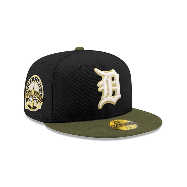 Detroit Tigers Inverse "Field Issue" Black & Olive 59FIFTY Fitted Hat - New Era - 