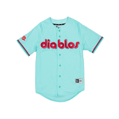 Diablos Rojos del México Aqua & Red New Era Alternate Baseball Jersey - New Era - 