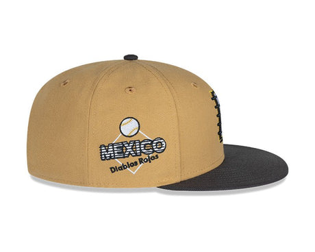 Diablos Rojos del México Beige & Gray New Era 59FIFTY Fitted Hat - New Era - 