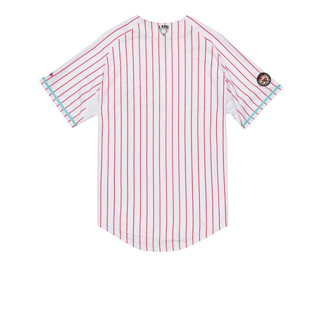 Diablos Rojos del México White & Red Pinstripe New Era Home Baseball Jersey - New Era - 