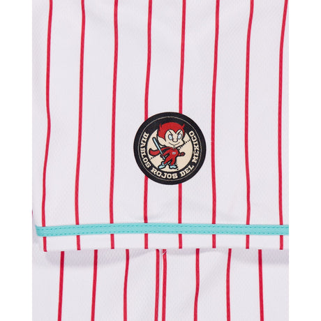 Diablos Rojos del México White & Red Pinstripe New Era Home Baseball Jersey - New Era - 
