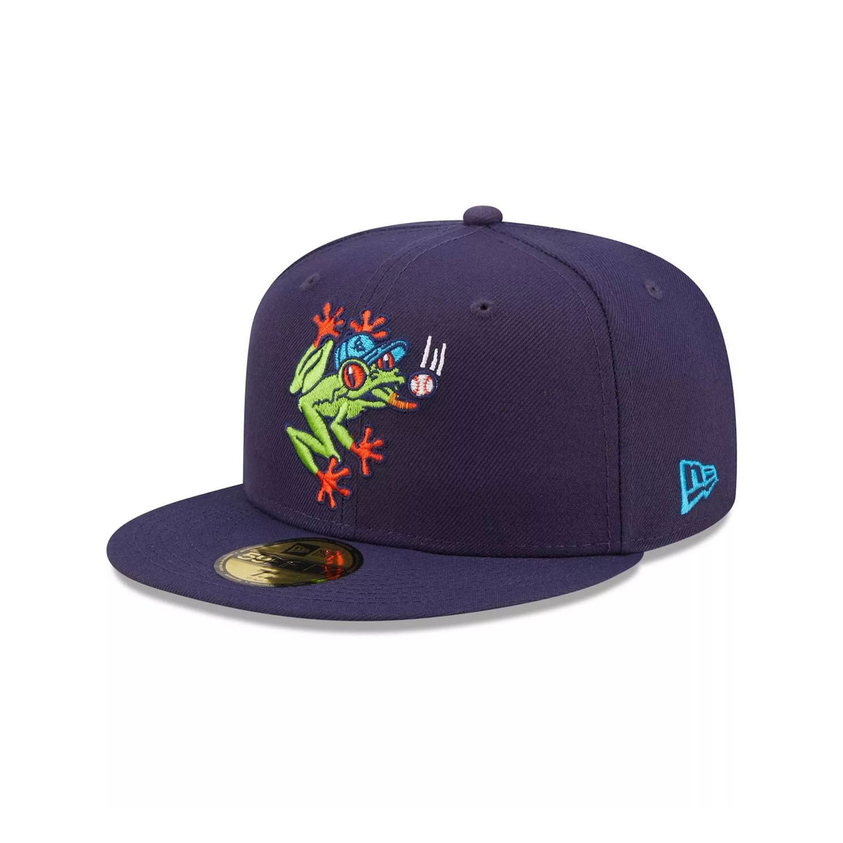 Everett AquaSox Frog Logo Embroidered Navy Fitted Hat - New Era - 