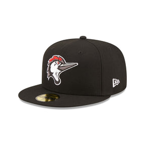 Fayetteville Woodpeckers Authentic Collection On-Field Black 59FIFTY Fitted Hat - New Era - 232602403401