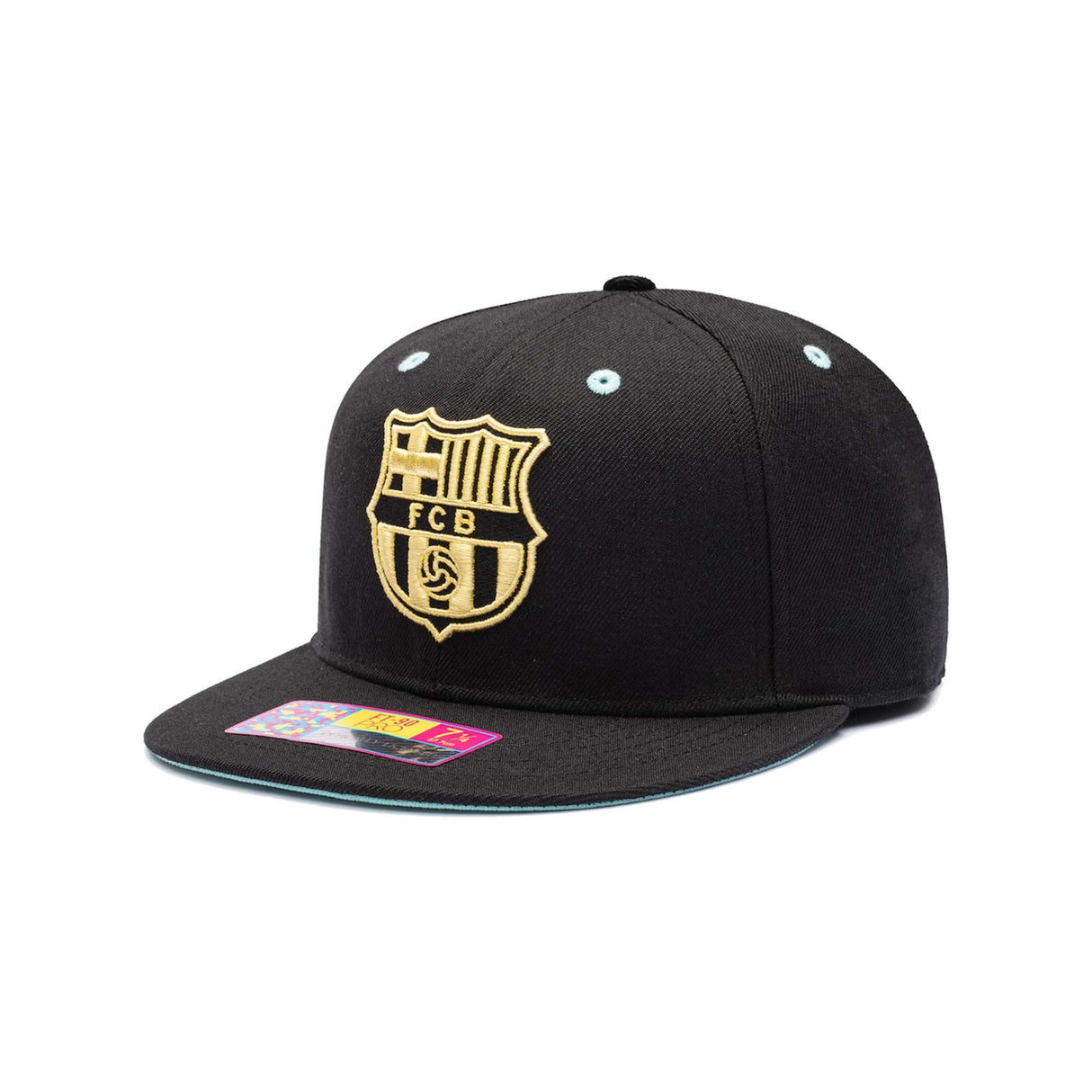 FC Barcelona Black & Gold Crest Fitted Hat - Fan Ink - 15620272001