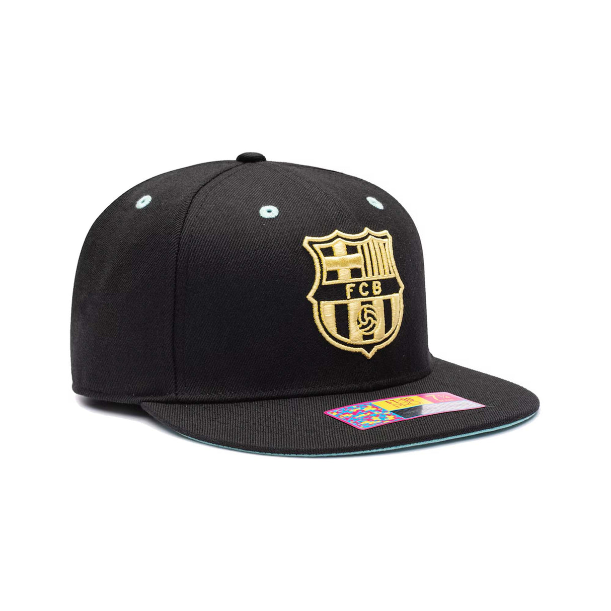 FC Barcelona Black & Gold Crest Fitted Hat - Fan Ink - 15620272001