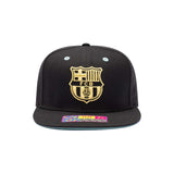 FC Barcelona Black & Gold Crest Fitted Hat - Fan Ink - 15620272001