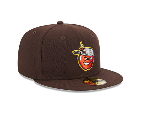 Fort Wayne TinCaps Brown Authentic Collection Alternate Logo 59FIFTY Fitted Hat - New Era - 