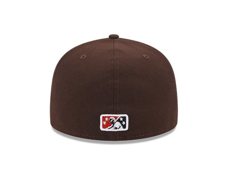 Fort Wayne TinCaps Brown Authentic Collection Alternate Logo 59FIFTY Fitted Hat - New Era - 