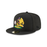 Fresno Grizzlies Black Alternate Bear Logo 20 Seasons Side Patch 59FIFTY Fitted Hat - New Era - 232602425301