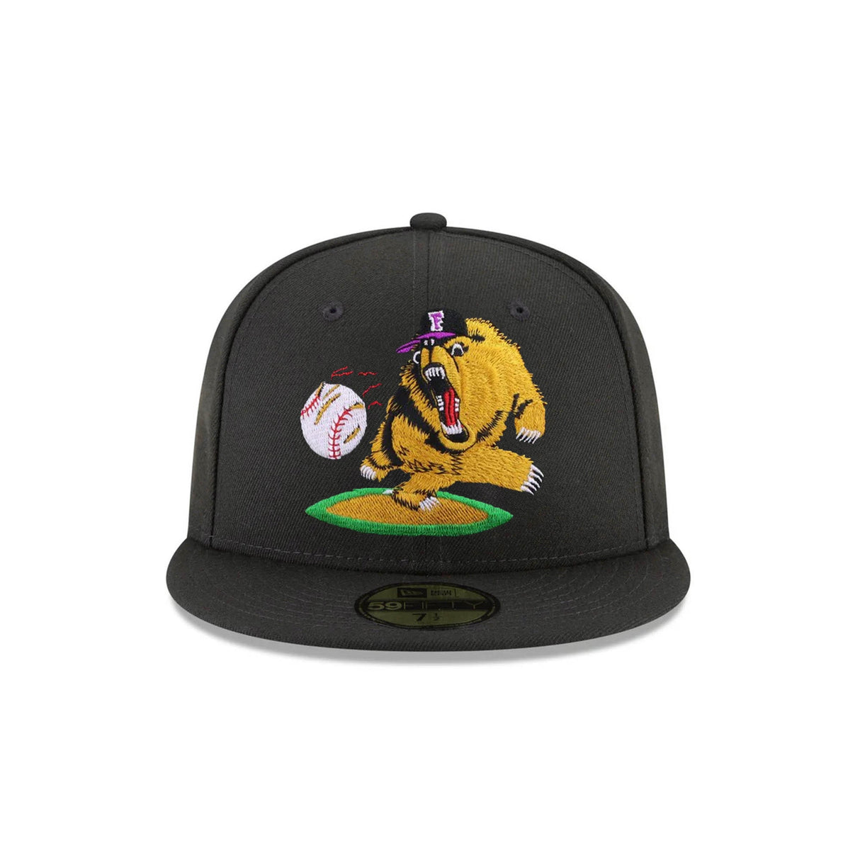 Fresno Grizzlies Black Alternate Bear Logo 20 Seasons Side Patch 59FIFTY Fitted Hat - New Era - 232602425301