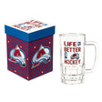 Glass Tankard Cup with Gift Box, Colorado Avalanche - EG Collective - 801946114512