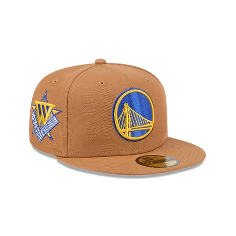 Golden State Warriors Pack Team Patch Tan 59FIFTY Fitted Hat - New Era - 23120123001