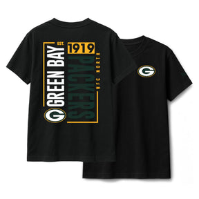 Green Bay Packers Black New Era 2 - Hit Boxy T-Shirt - New Era - 