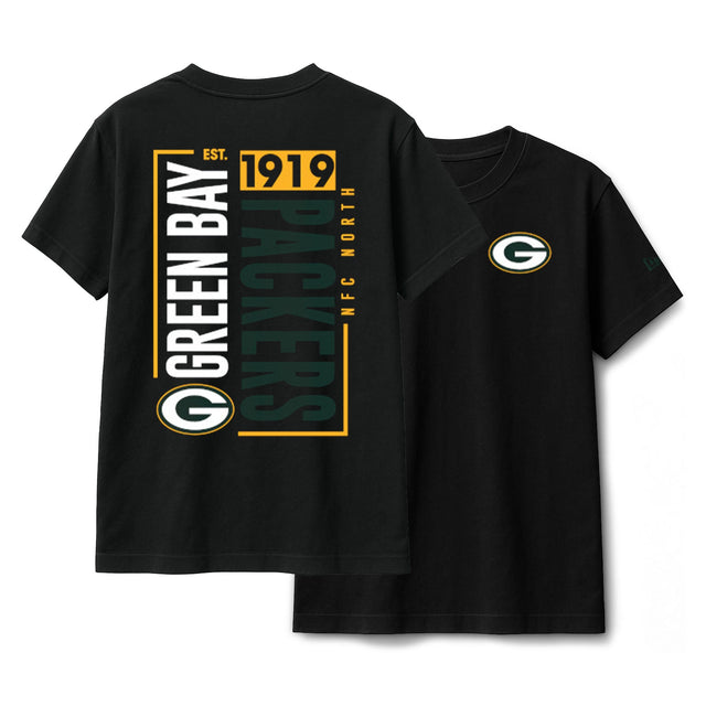 Green Bay Packers Black New Era 2 - Hit Boxy T-Shirt - New Era - 