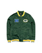 Green Bay Packers Green Satin Varsity Jacket - New Era - 