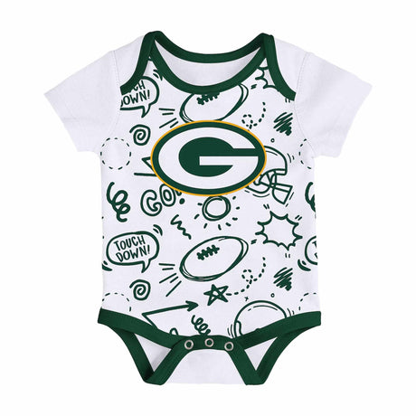 Green Bay Packers Infant All Day Play 3 - Piece Bodysuit Set - NFL - 24330112001