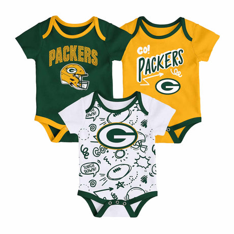 Green Bay Packers Infant All Day Play 3 - Piece Bodysuit Set - NFL - 24330112001