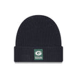 Green Bay Packers Navy Cuffed Knit Beanie - New Era - 